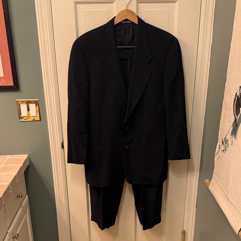 Armani Elegant Black with light stripes Men's Suit